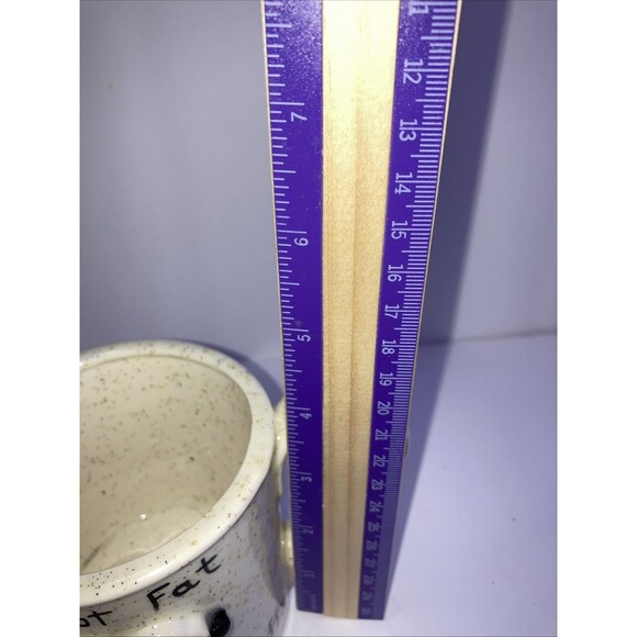 Stoneware Mug 12oz Art Pottery With Sleep Fluffy Mug, Humor Specked Finish - Picture 4 of 5